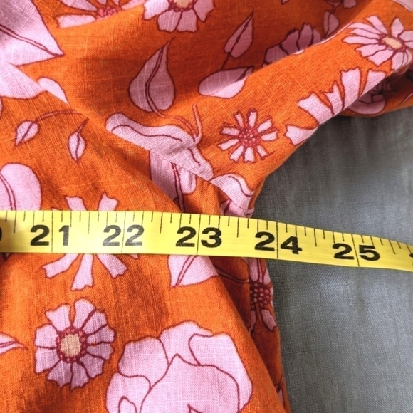 𝅺FREE People Miss Daisy Off the Shoulder Floral Cotton Top S nwt - Picture 8 of 13